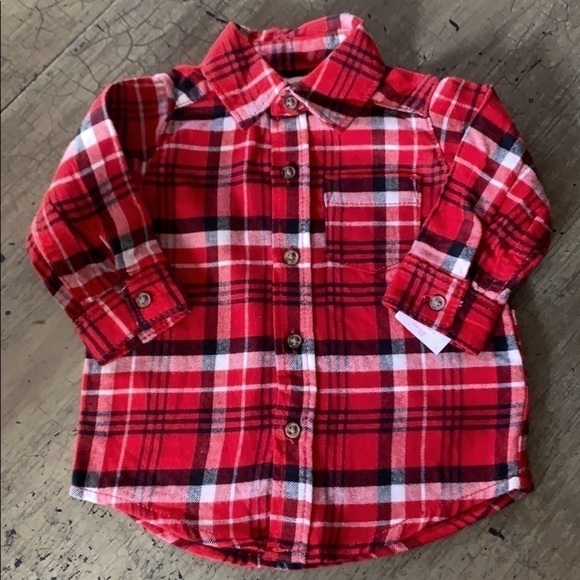 CARTER’S Plaid Flannel Button Down Shirt - Picture 1 of 6
